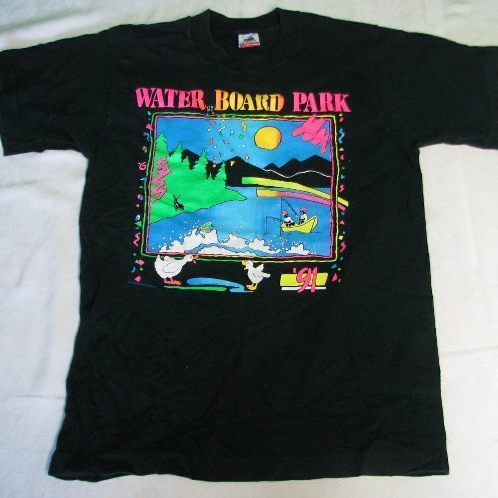 Vintage Water Board Park '91 Neon T-Shirt